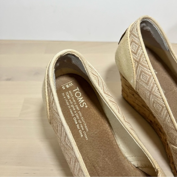 Toms Stella Open Toe Wedges Womens 8.5 - Picture 6 of 7